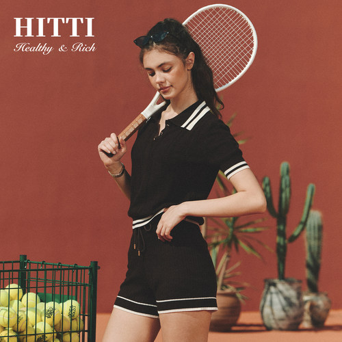 Hitti2026春夏复古撞色老钱风网球高尔夫针织运动服-008