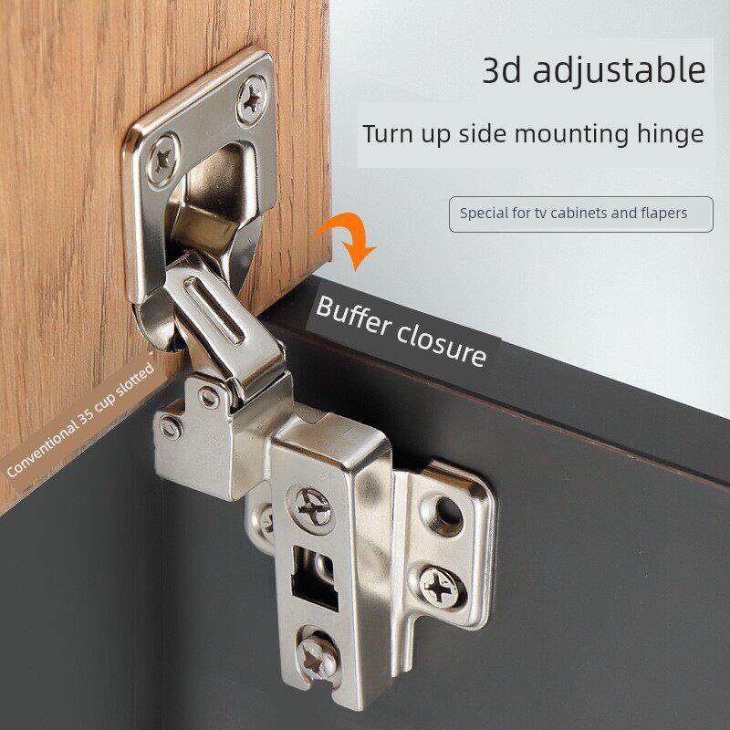 上翻门侧装铰炼下翻门上掀门侧面固定配件35杯电视柜左右翻门合页