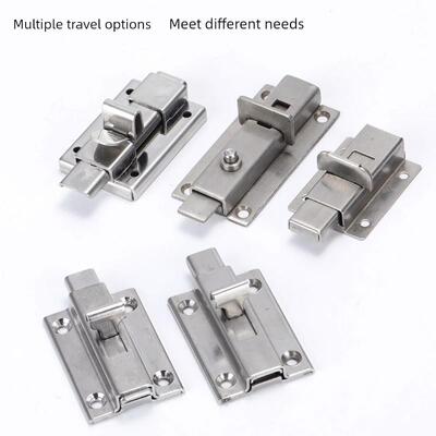 DK610不锈钢4寸自动弹簧插销HFY46按钮式柜门窗门栓406锌合金插销