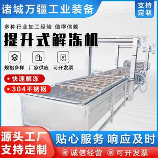 冻鱼盘恒温解冻清洗设备提升式鸡胗解冻机鸡爪鸡胸肉冻盘化冻机