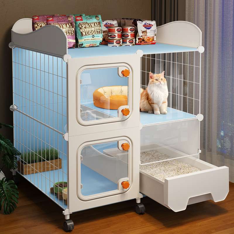 猫笼子家用室内猫窝猫厕所一体幼猫笼猫咪屋舍小户型宠物猫别墅