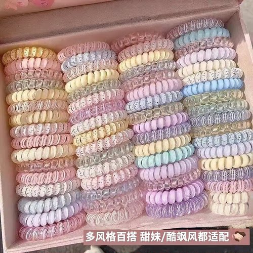 甜妹草莓椰椰无痕弹力电话线发圈