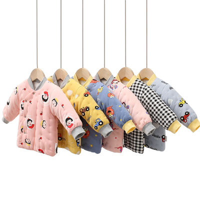 宝宝手工棉衣g婴儿棉花棉袄套装男宝女孩春秋冬装加厚薄款闭裆棉