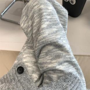 百搭慵懒显瘦休闲阔腿长裤 女高腰宽松时尚 灰色糯米裤 2025秋冬新款