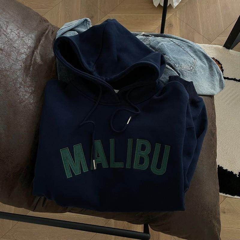 3642#官图实价 韩版ins加绒宽松连帽上衣