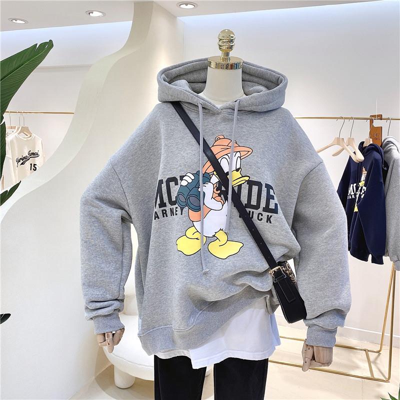 3314#官图双帽实价 250克 加绒加厚卫衣女秋冬新款宽松连帽外套