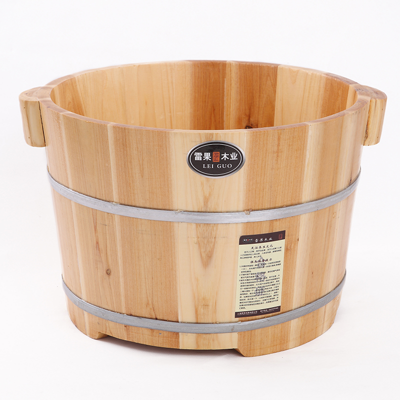 香杉木桶足浴桶木盆带盖足浴盆加厚洗脚桶带按摩泡脚木桶足疗盆