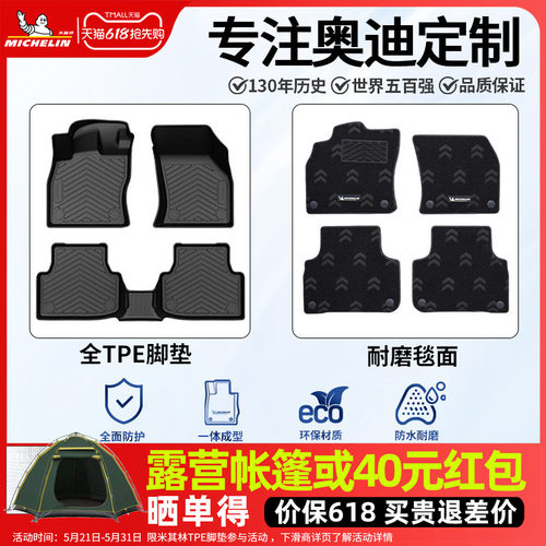 米其林奥迪全TPE全包围脚垫