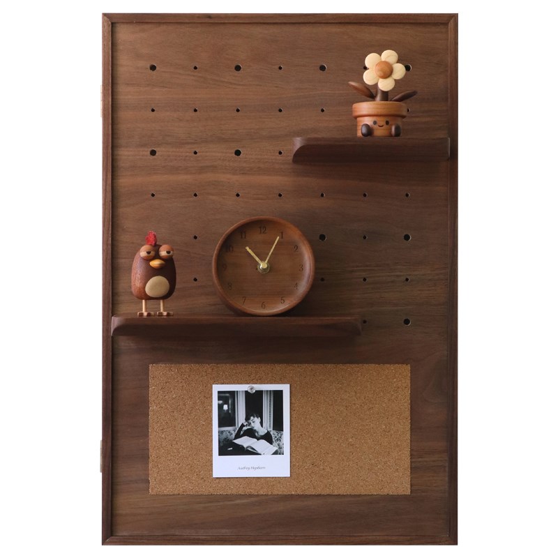 电表箱装饰画配电箱遮挡置物w架玄关电闸墙上挂钩黑胡桃实木可定