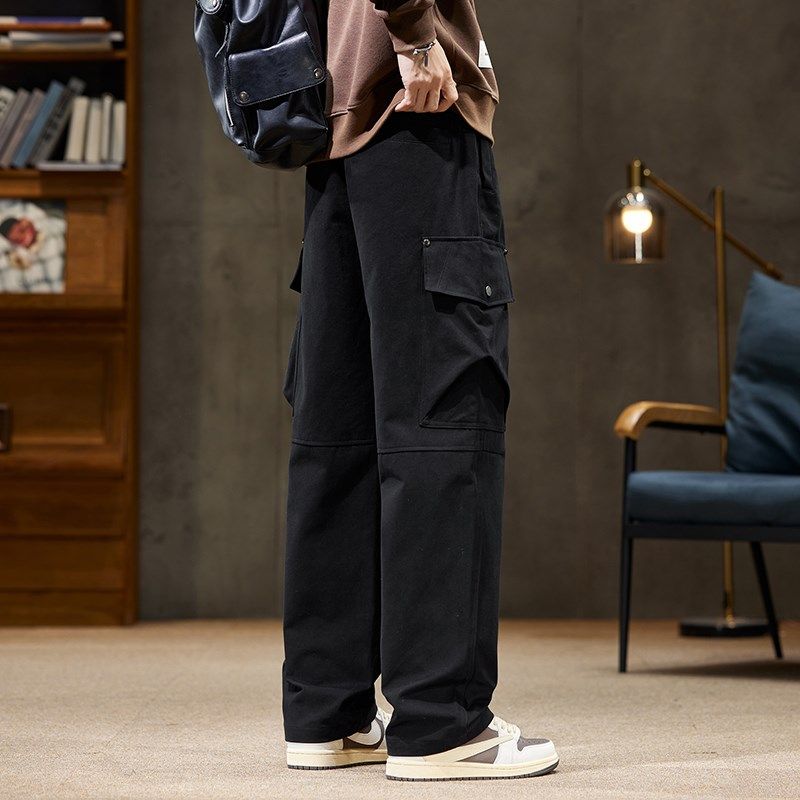 加长版休闲工装裤男生2024新款美式G高街宽松阔腿超长裤120cm