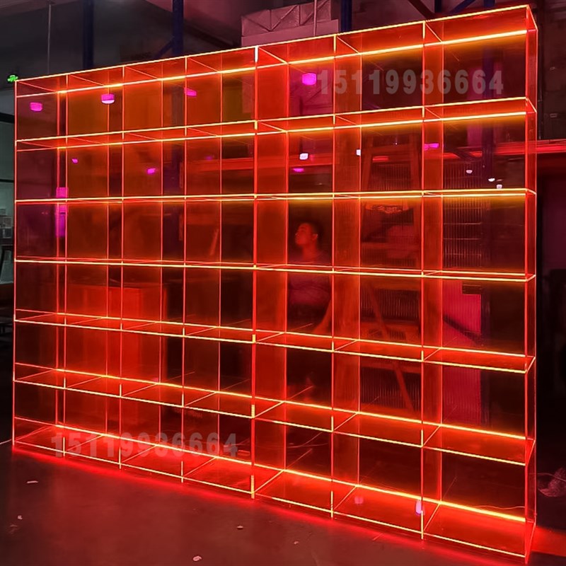 亚克力板透e明玻璃展示柜服装店鞋包展示架定制酒柜模型收纳陈列