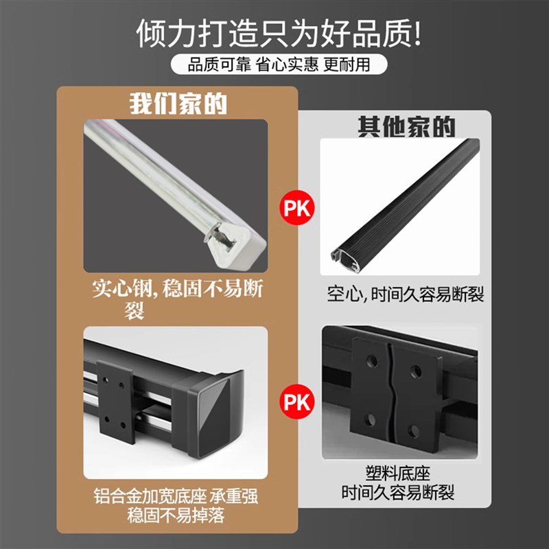 伸缩裤架滑轨衣柜伸缩挂衣杆柜内纵向阻尼顶装抽拉U式裤抽衣架轨