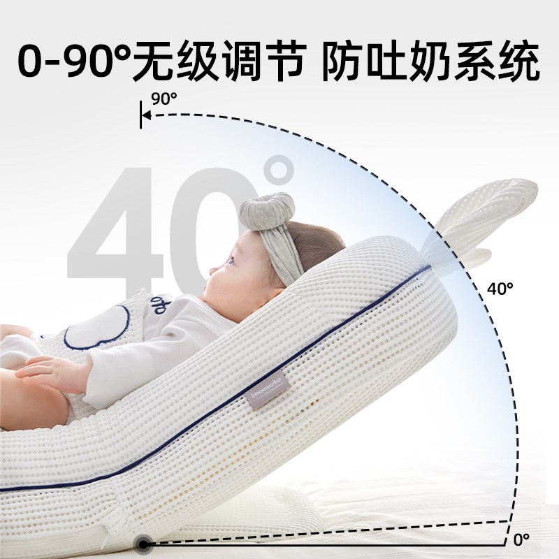 斜坡枕婴儿防吐奶防n胀气呛奶斜坡垫宝宝床中床二月闹喂奶神器趴