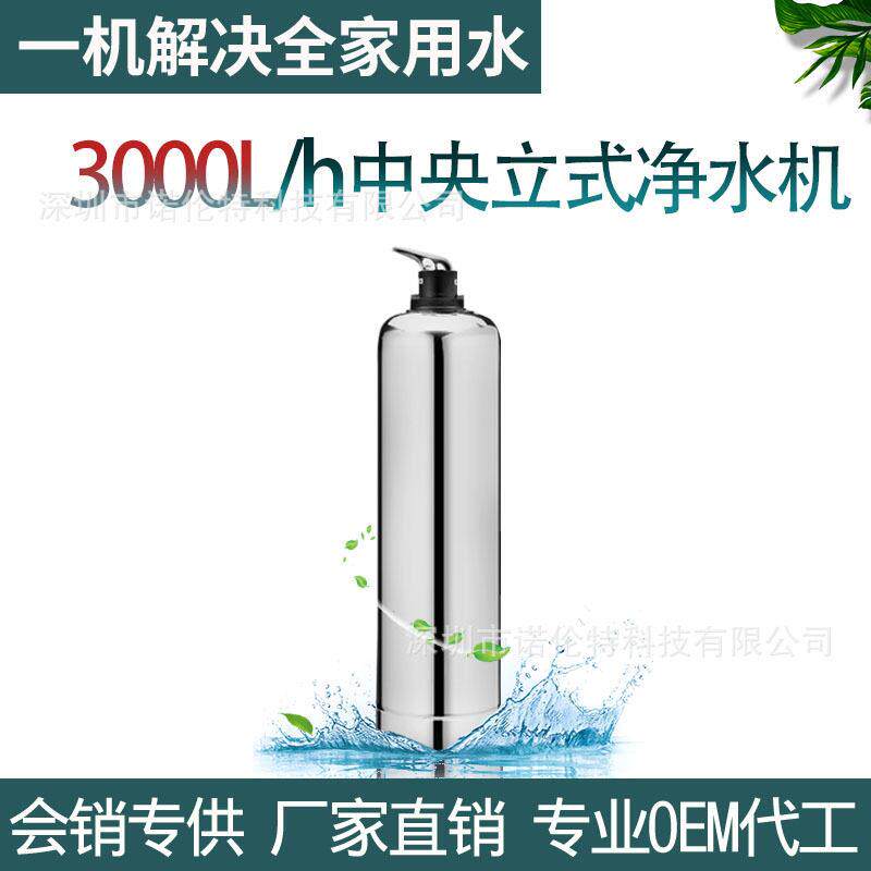 立式3000L别墅全屋净水器超滤中央净水机不锈钢井水黄泥水过滤器