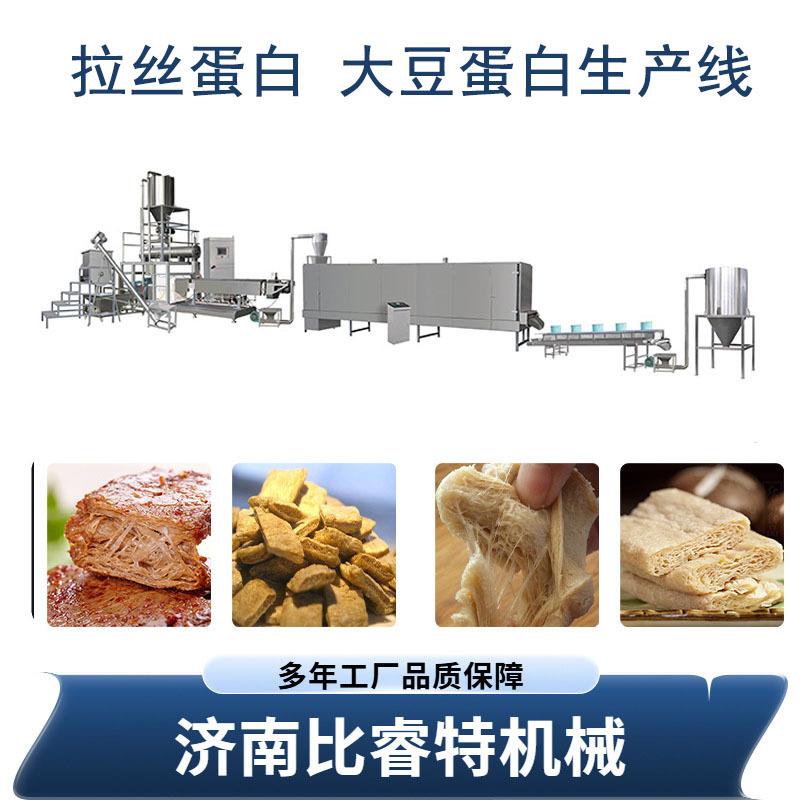 组织蛋白膨化机手撕素牛肉生产线厂家植物人造素肉整套生产线机械