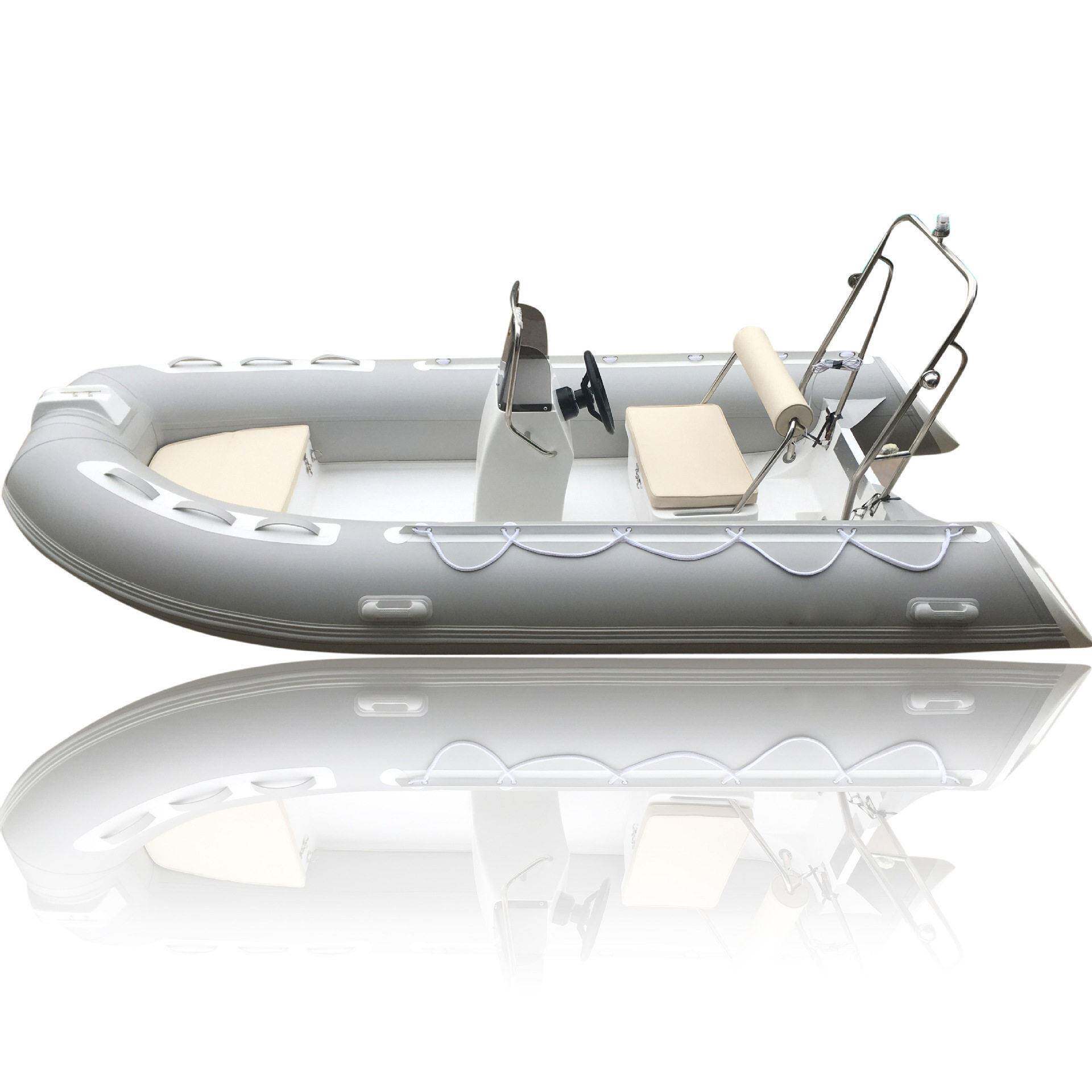 RIB390B源头工厂跨境货源FRPBOAT带驾台3.9米玻璃钢底海钓船