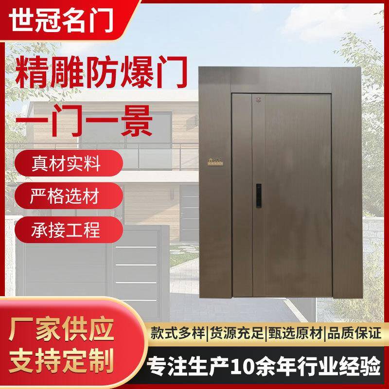 精雕防爆门家用别墅安全门入户门灰色现代简约设计防盗门现货供应