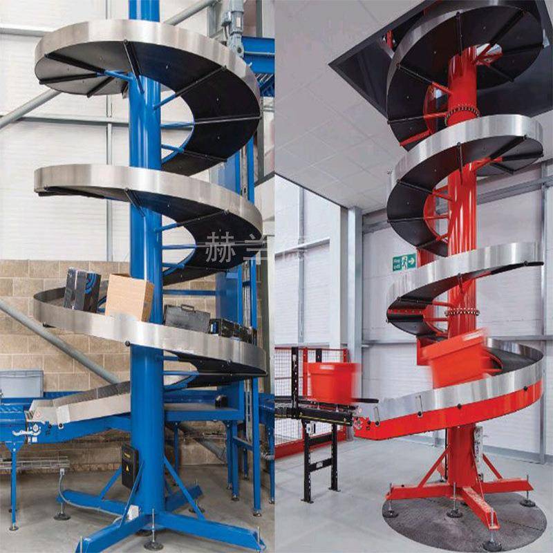 螺旋输送机纸箱食品周转筐软包装高位楼层输送工序间物料传送机