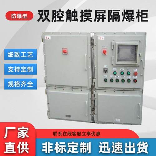 触摸屏电气控制柜接线箱防爆配电柜双腔触摸屏隔爆柜防爆plc