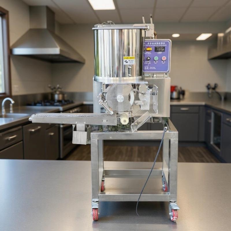 新型全自动碎肉重组设备肉糜肉饼成型机虾酱饼成型生产线生产厂家