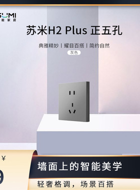 苏米H2Plus配套插座面板86型五孔插座四孔Typce插座面板