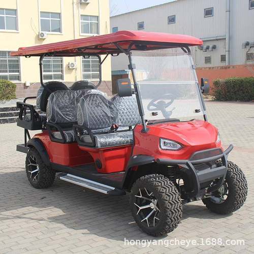 新款高尔夫球车越野景区摆渡车楼盘看房售楼处6座四轮高尔夫球车