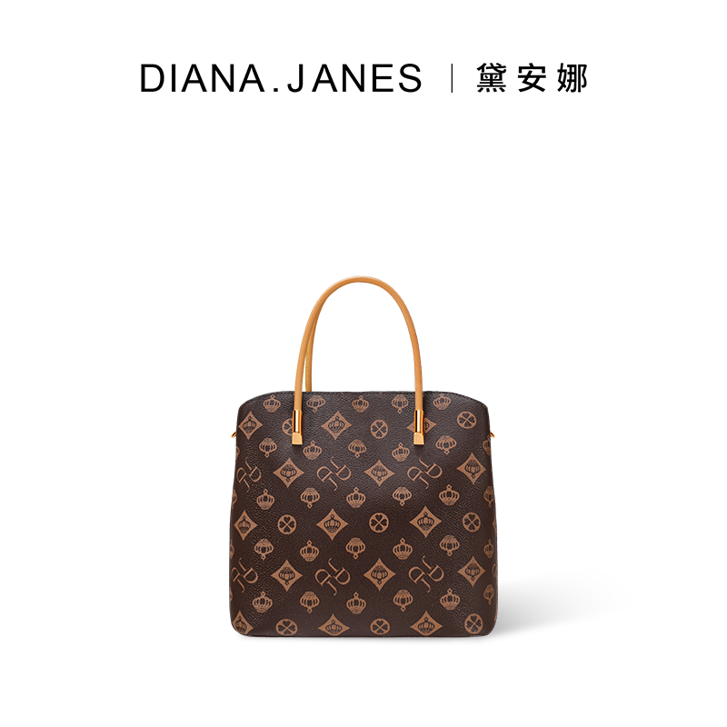 DJ黛安娜.珍妮丝 小方包包手提单肩包斜挎包通勤三用女包包老花