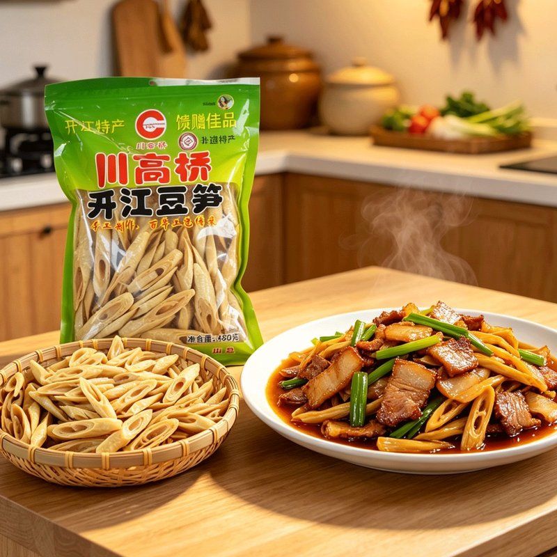 非遗开江手工免切豆笋易泡发口感劲道多吃法高营豆制品源头直发