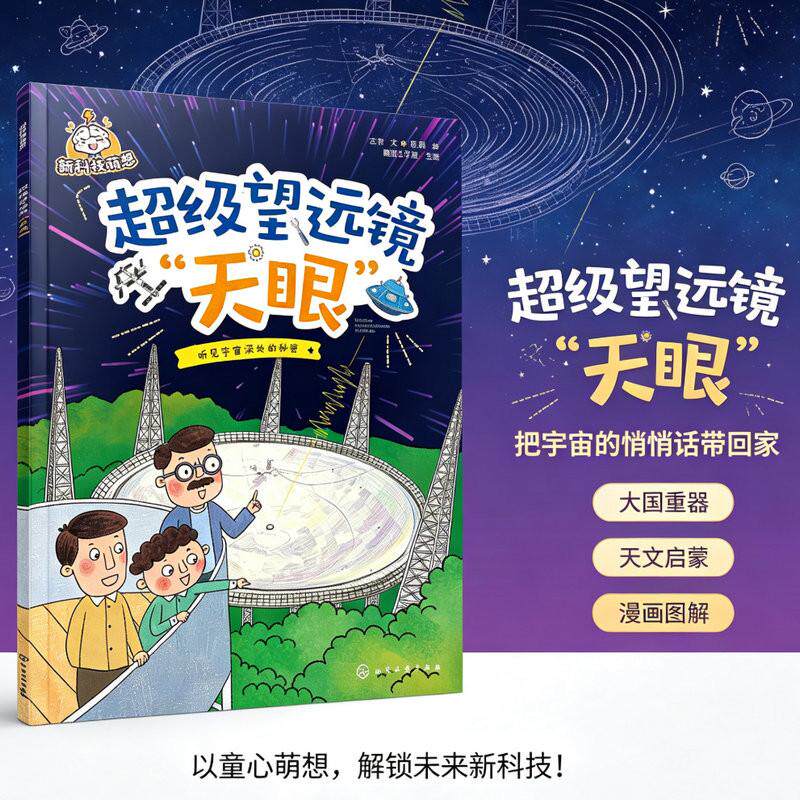 【可开票全新正版】新科技萌想超级望远镜“天眼”化学工业出版社9787122445476左炜 文 杨希 绘 睡猫工作室 主编2026-07-01