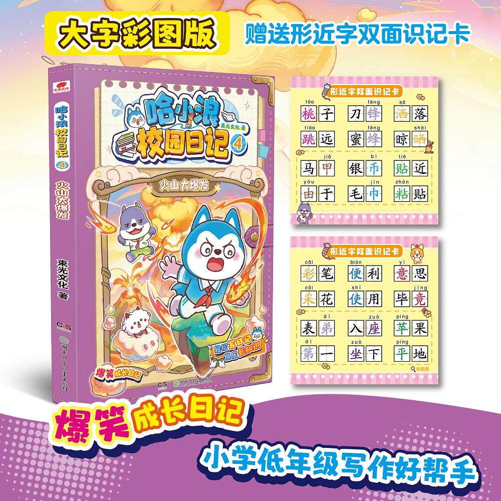 【可开票全新正版】哈小浪校园日记4火山大爆发湖南少年儿童出版社2026-05-019787556287796束光文化