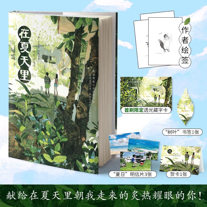 【可开票全新正版】在夏天里(印绘签献给在夏天里朝我走来的炙热耀眼的你首刷限定透光藏字卡1张另赠贺卡1张“夏日”明信片3张“