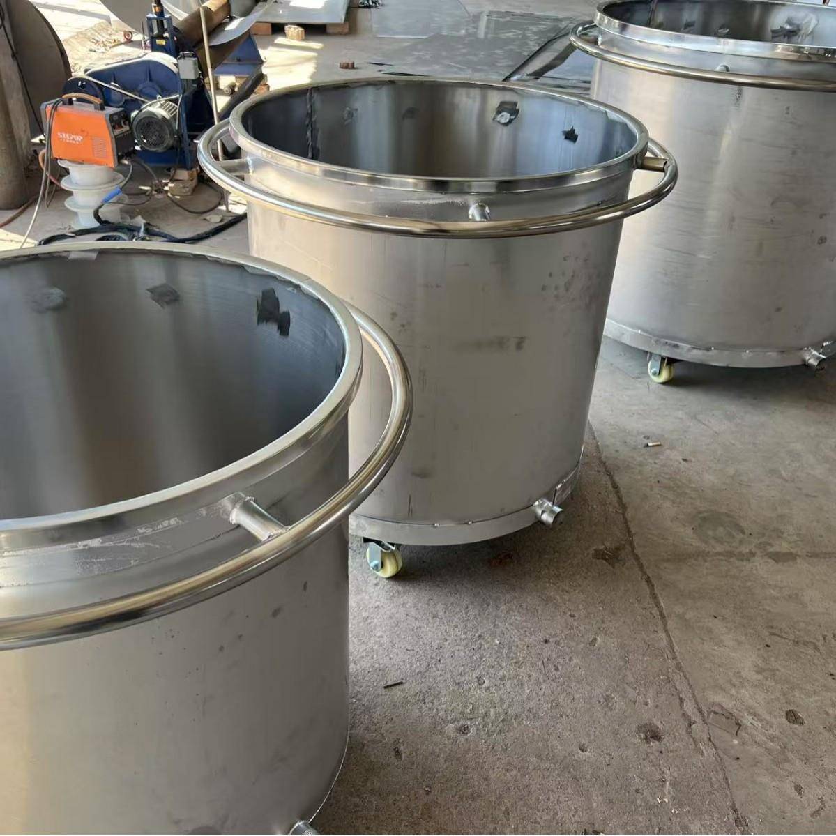 厂家直供不锈钢拉缸化工油漆胶水涂料搅拌桶单层加厚移动式分散桶