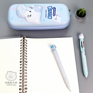 创意韩版爱镭射铅笔袋小学生少女心卡通D多层大容量硬壳文具盒