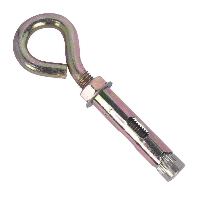 羊眼圈膨胀螺丝O型带圈一体吊环胀管挂吊钩圆环圆头螺栓加长拉爆