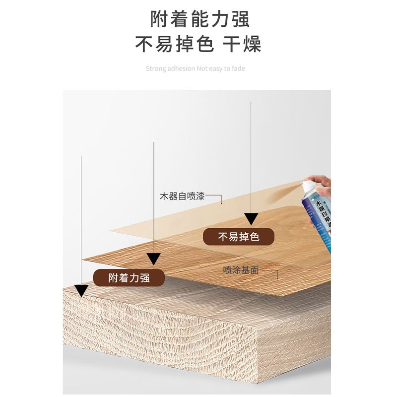 德国自喷漆家具水性木器油漆木纹家用翻新改色木头漆清漆实木白色