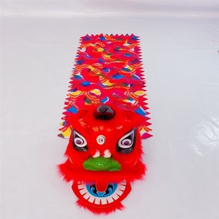 塑料新款儿童舞狮子头道具醒狮表演舞狮头整小孩装舞龙