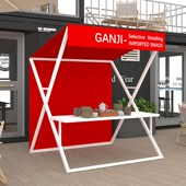 市集促销 铁艺摊位架商场活动景区集市小吃摆摊车展示台