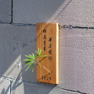 实木牌雕刻复古民宿门牌定制木质挂牌木雕刻字吾家小院包厢插