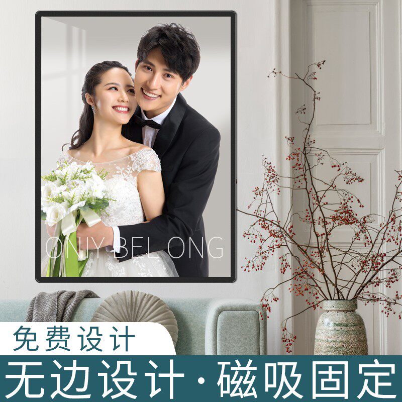 电梯广告框磁吸海报框铝合金展板框架宣传画框相框挂墙
