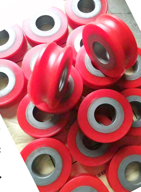 定制橡胶辊包胶轮滚轴硅胶滚筒无动力压辊托辊工业印刷胶辊