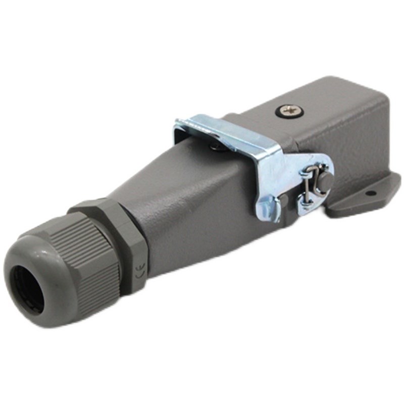 矩形豪光重载连接器航空HE0-10-2针2芯工业插座免焊接