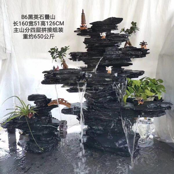 英德景观石大型瀑布鱼池造景英石流水喷泉摆件假山成品小英石