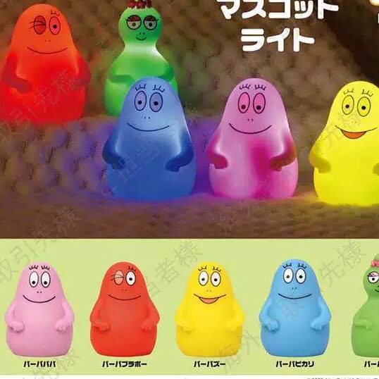通贩*扭蛋4  KORO  BARBAPAPA 巴巴爸爸发光灯