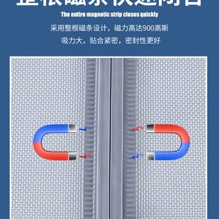 防蚊门帘磁铁自吸全磁条高档纱网通风透气夏天防蝇家用免打孔 夏季