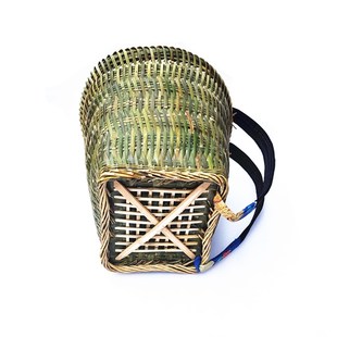 背篓竹制布背带家用农用优质竹子背篼实用牢固楠竹加固加密加大号