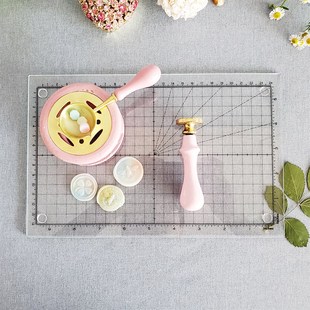 多用途手工工具裁纸雕刻防割带刻度标尺钢化玻璃切割垫板隔热桌垫