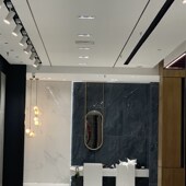 吊杆椭圆形镜子卫生间镜子酒店客房浴室镜天板吊镜悬空洗手间镜