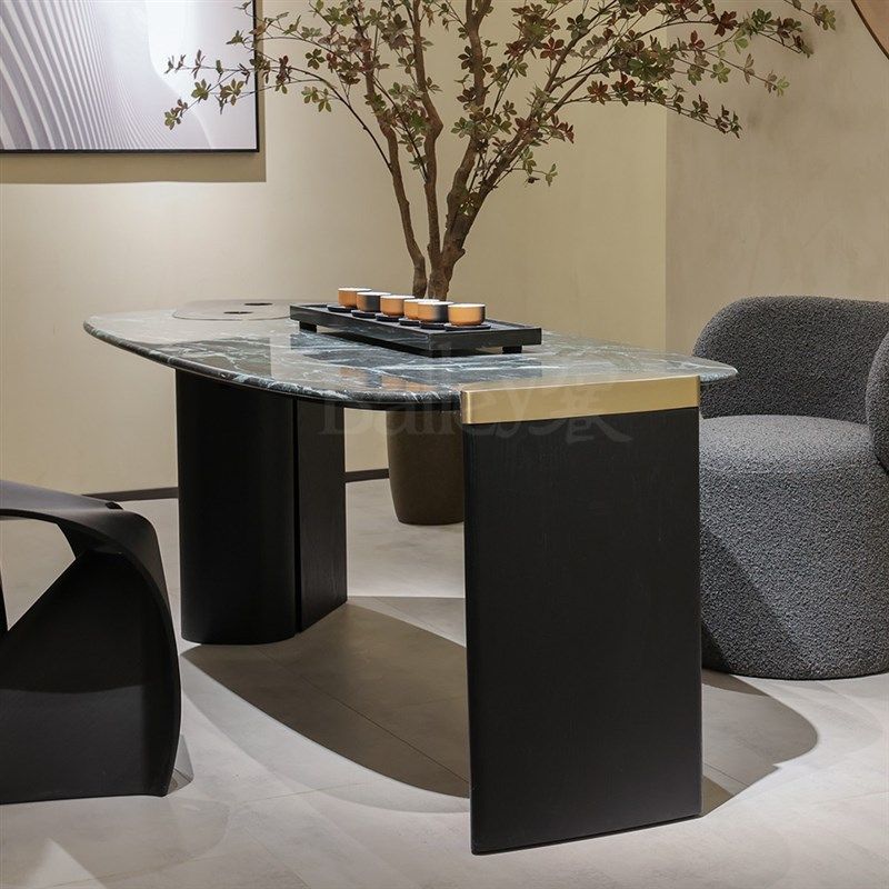 茶台茶桌现代极简茶艺桌多功能茶台中古风实木茶台大理石茶台