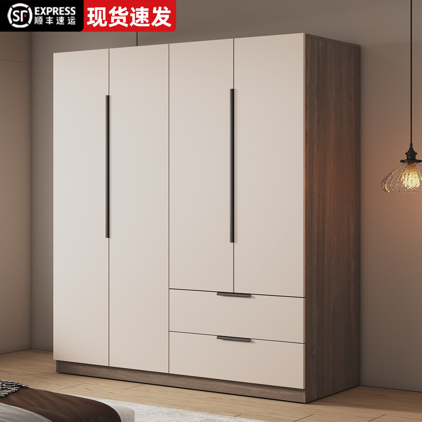 简易衣柜家用卧室经济型收纳储物柜出租房用工厂直销实木儿童衣橱