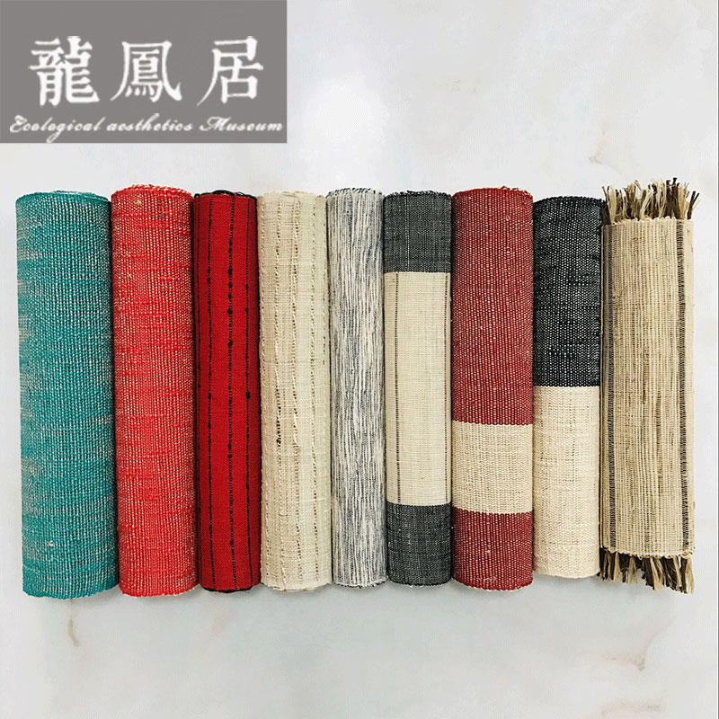 日式田园布艺苧麻桌旗中式布艺棉麻茶旗现代简约茶席茶几耐热茶垫